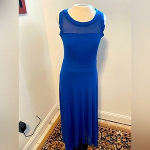 Spense electric blue handkerchief dress size medium